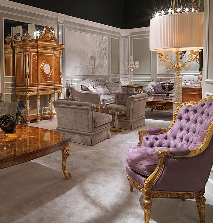 Фабрика Zanaboni продолжает создавать мебель для роскошных гостиных в современной стилистике. 