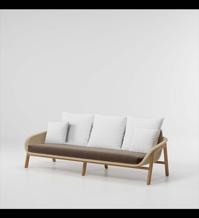 Уличный диван Vimini 3 Seater Sofa фабрики KETTAL Фото N5