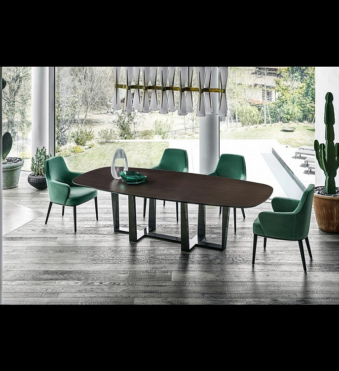 Стол обеденный Rodolfo dining table oval фабрики Rubelli Фото N7