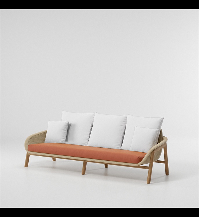 Уличный диван Vimini 3 Seater Sofa фабрики KETTAL Фото N4