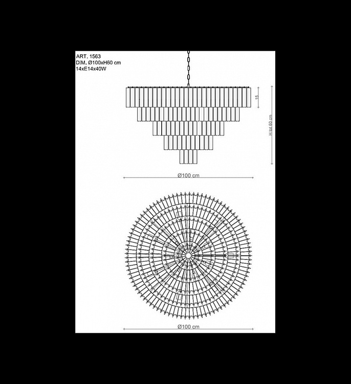 Люстра 1563_ECO фабрики IL PARALUME MARINA Фото N2